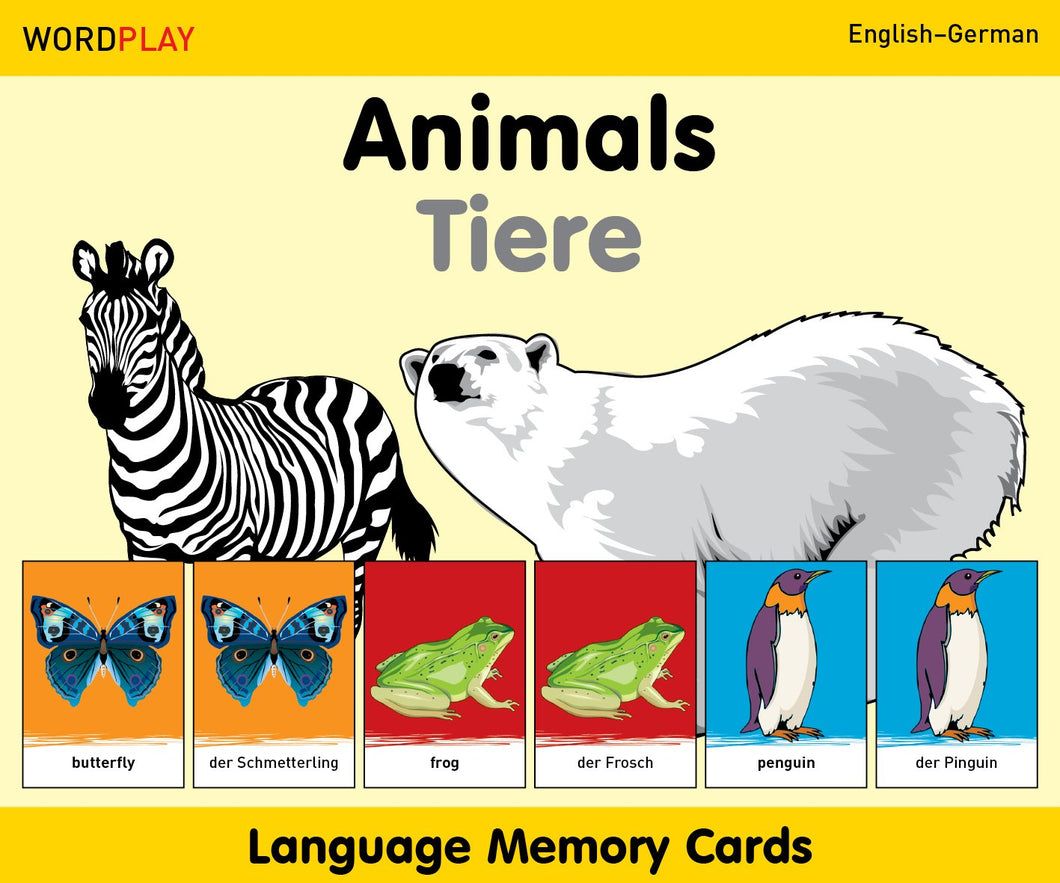 WordPlay Language Memory Cards–Animals (English–German)