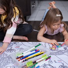 Load image into Gallery viewer, BiMoo Fantasy - Multilingual Coloring Tablecloth children coloring
